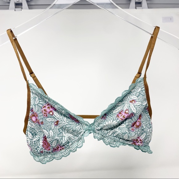 Free People Other - Free People Floral Triangle Cup Bralette Soft Bra